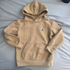 Air Jordan Size 6 Medium Youth Light Brown Tan Pullover Hoodie Sweatshirt